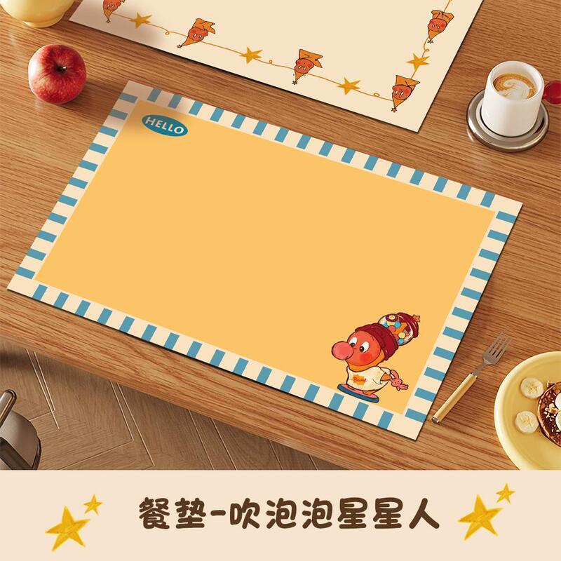 餐垫可爱星星人防油防水防烫隔热垫免洗可擦桌面保护垫儿童午餐垫|undefined