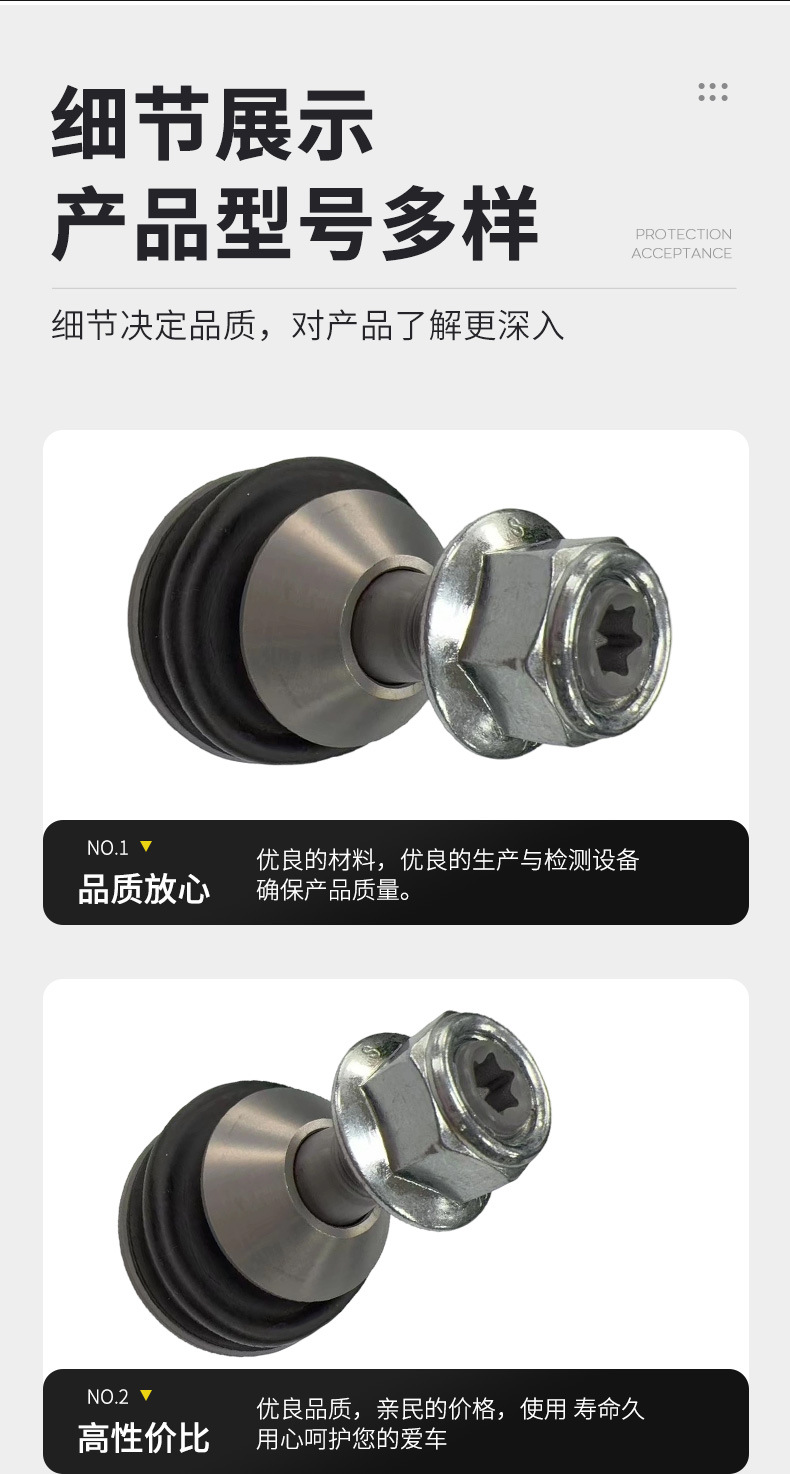 Manufacturer wholesale of suspension ball joints for Mercedes-Benz W166, car part 1663300235