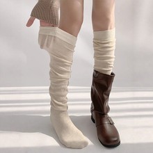 早秋遮肉穿搭!!无敌遮肉堆堆袜搭配靴子自带氛围感过膝袜小腿袜