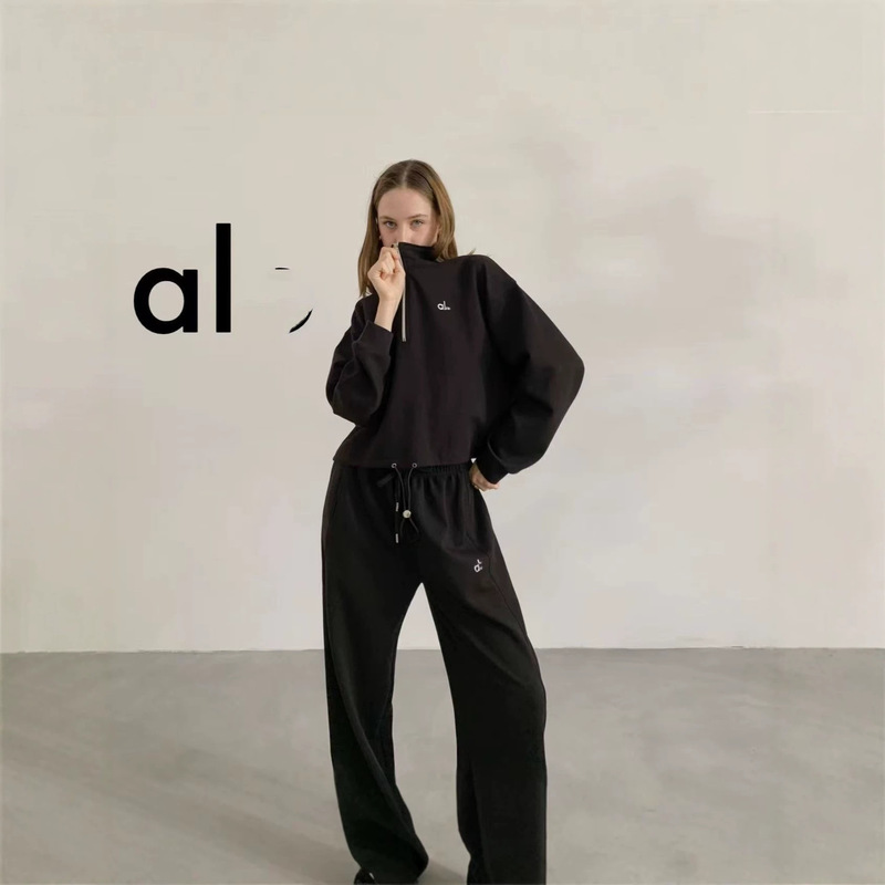 Al* Sports Suit Autumn and Winter Running Half-Zip Training Long-Sleeve Outerwear Half-Zip Sweatshirt and Sweatpants Women's Trendy Style Al* Sports Suit Autumn and Winter Running Half-Zip Training Long-Sleeve Outerwear Half-Zip Sweatshirt and Sweatpants Women's Trendy Style