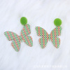 Summer acrylic earrings, hat