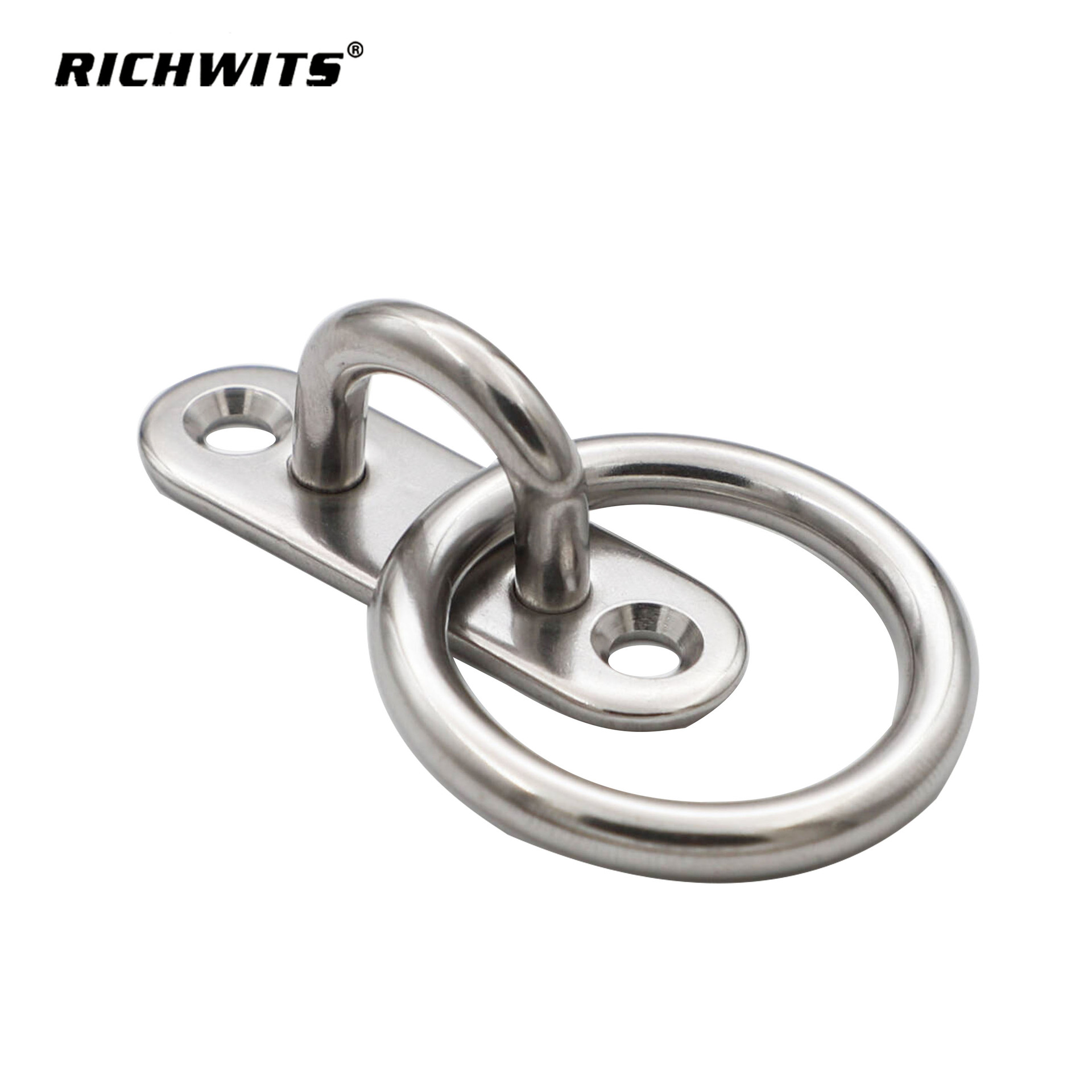 316 304不锈钢带圆环椭圆/眼板 门扣 绳拉环 板座船用五金配件