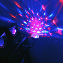厂方供应迷你 USB led disco灯 RGB闪光灯舞台气氛音控律动小魔球