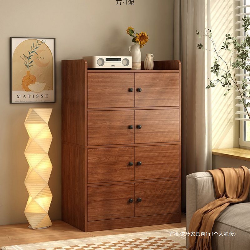 加厚收纳柜加固矮柜客厅储物柜卧室靠墙书柜家用落地置物柜橱柜厂