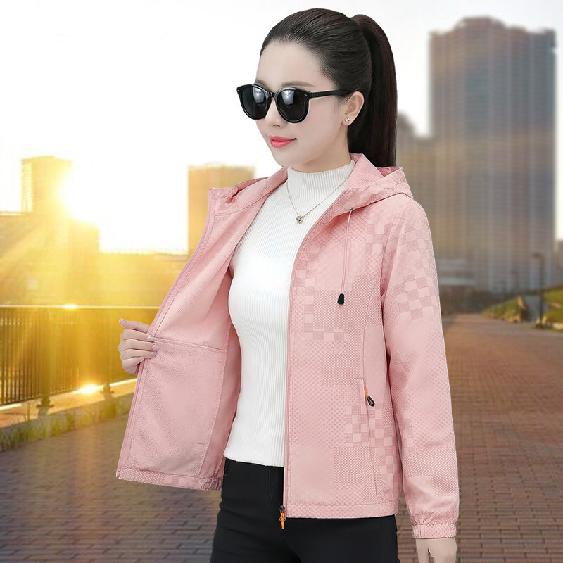 Soft Shell Jacket for Women, New Spring and Autumn 2026 Model, Waterproof, Windproof, Fleece-Lined, Warm, Hooded Cardigan Jacket