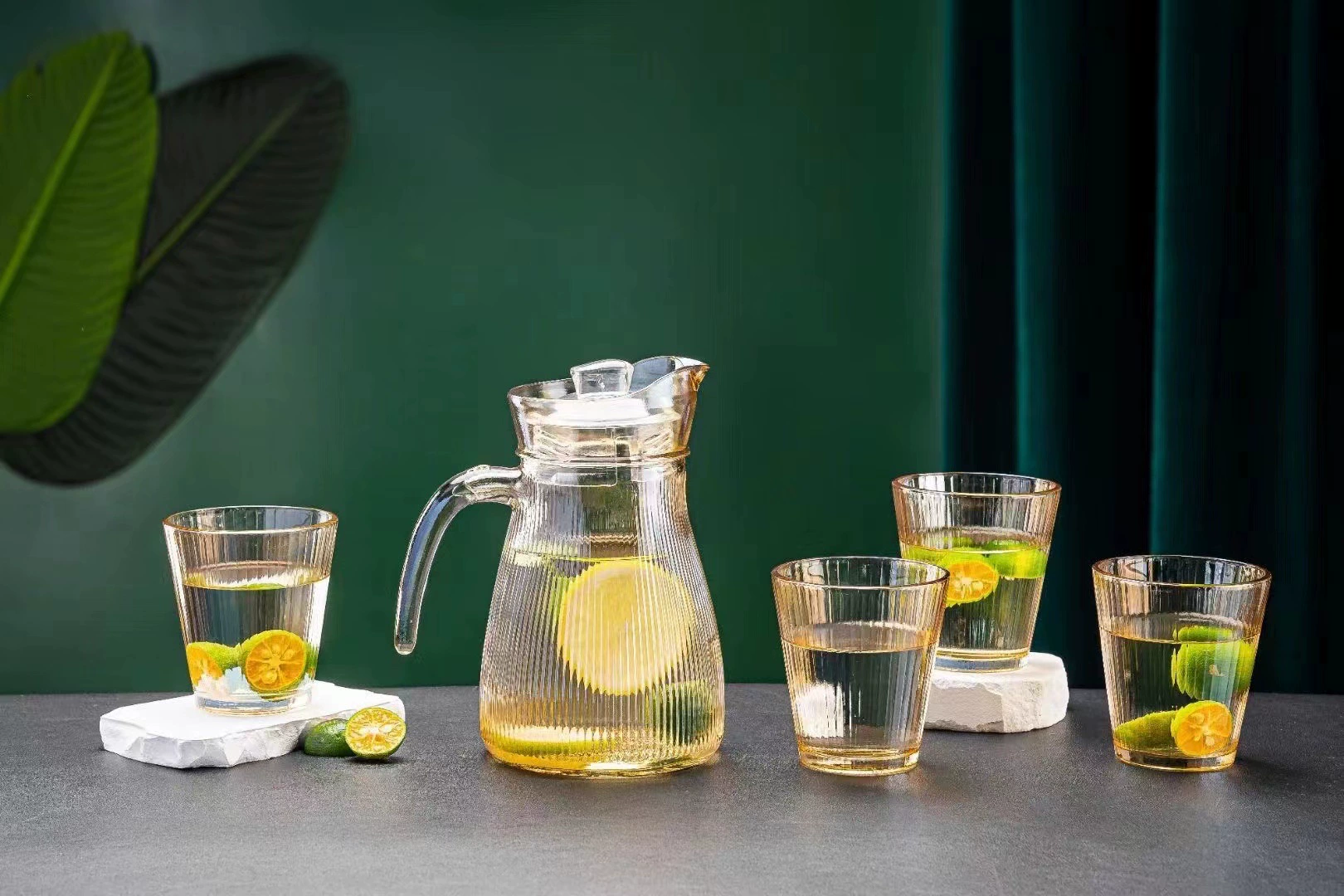 Glass teapot, creative set, light luxury style, Birthday gift