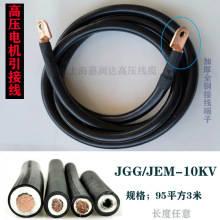 JEM-10KV高壓電機引線95平方3米全銅接線端子耐高溫柔軟絕緣電纜