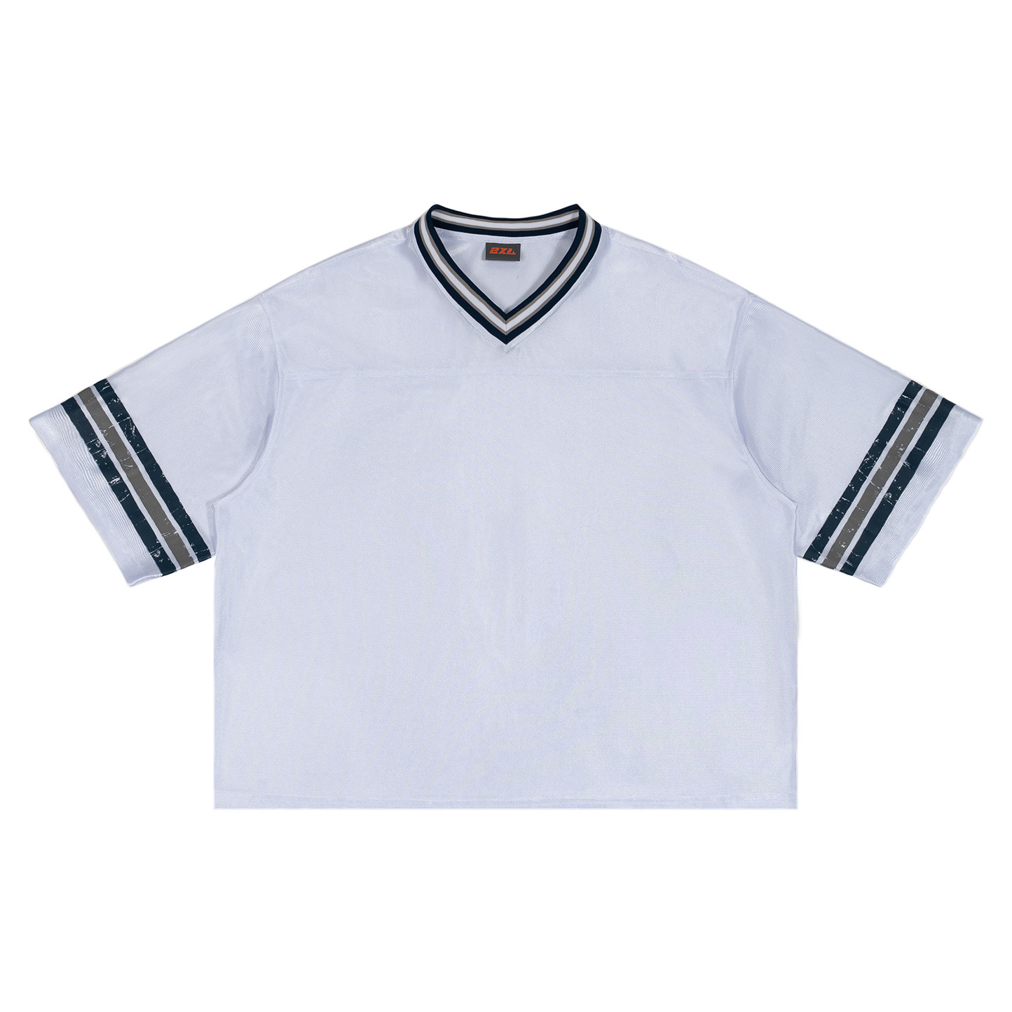2026 verano delgado camiseta americana viento camiseta de hombre de manga corta collar plano marca de moda de cuello V hombre de manga corta ancha