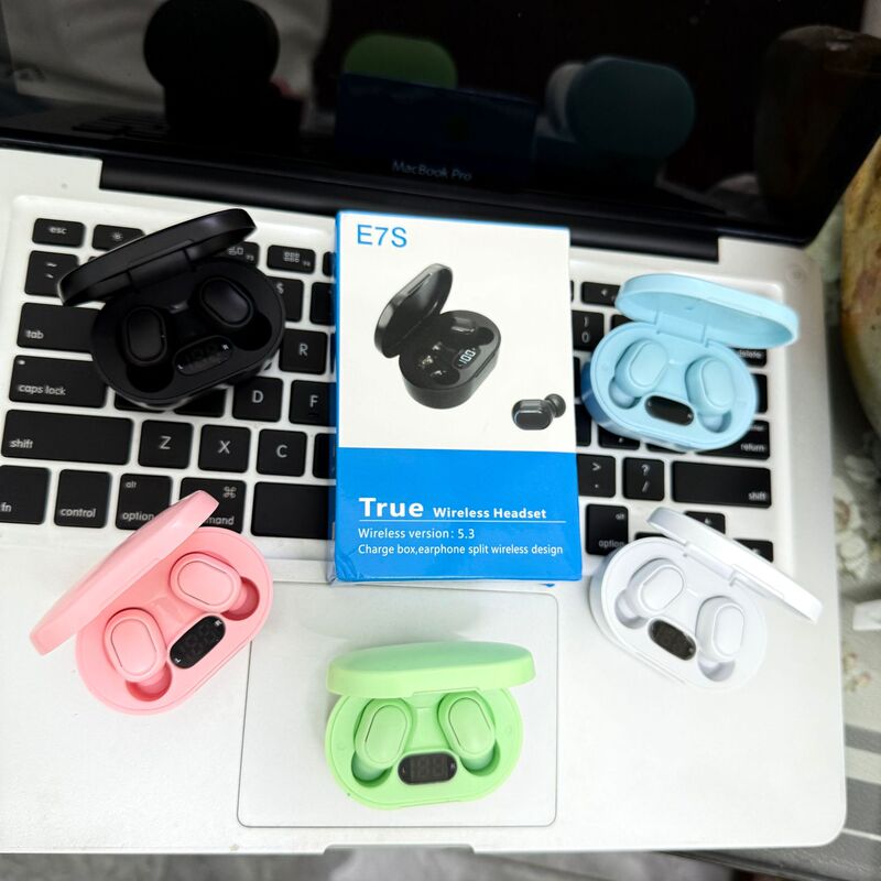 Cross-Border E6S Bluetooth Earphones In-Ear Mini Sports Earbuds E7S Bluetooth Wireless Digital Display Earphones Factory