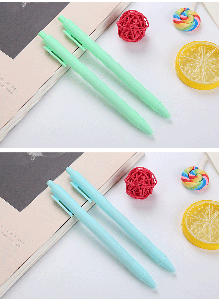 Simple Style Morandi 0.5mm Bullet Press Gel Pen 1 Piece display picture 1