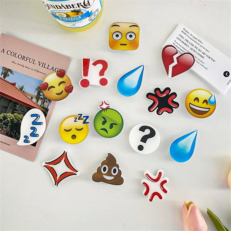 Новый набор эмоций EMJIO бессмысленный хвостик, капли пота, милый, смешной и забавной боковой украшение