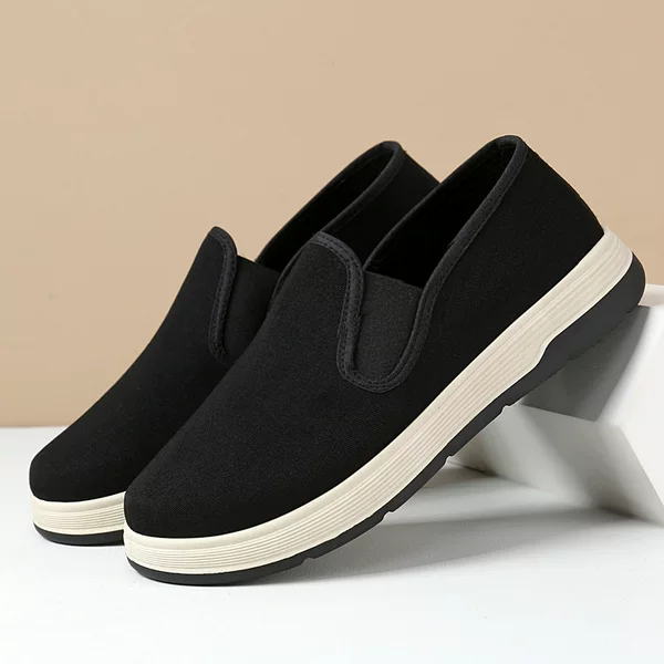 Ula Grass Three-Proof Spring and Summer New Style Old Beijing Cloth Shoes Men's Casual Shoes Comfortable Breathable Slip-On Dad Shoes