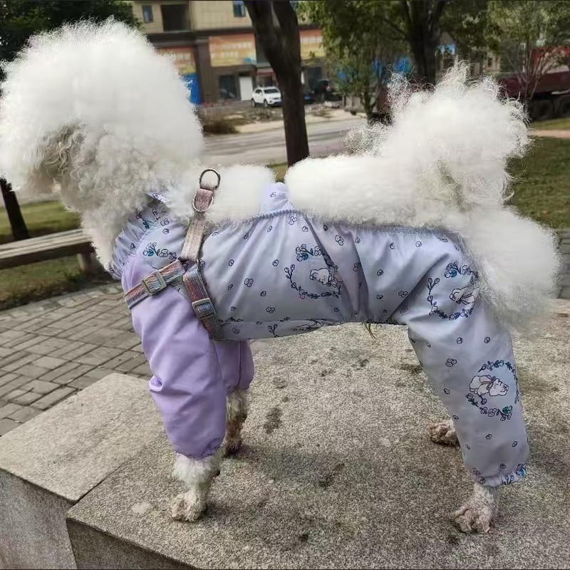 宠物狗狗防尘裤遛弯春夏防脏防虫轻薄四脚腿套护腿小型犬春夏衣服|undefined