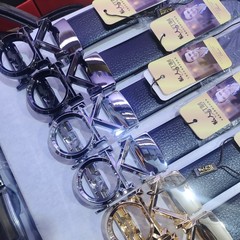 热销网络新款OK男士自动扣牛筋皮带潮流服装店年轻人男裤腰带批发