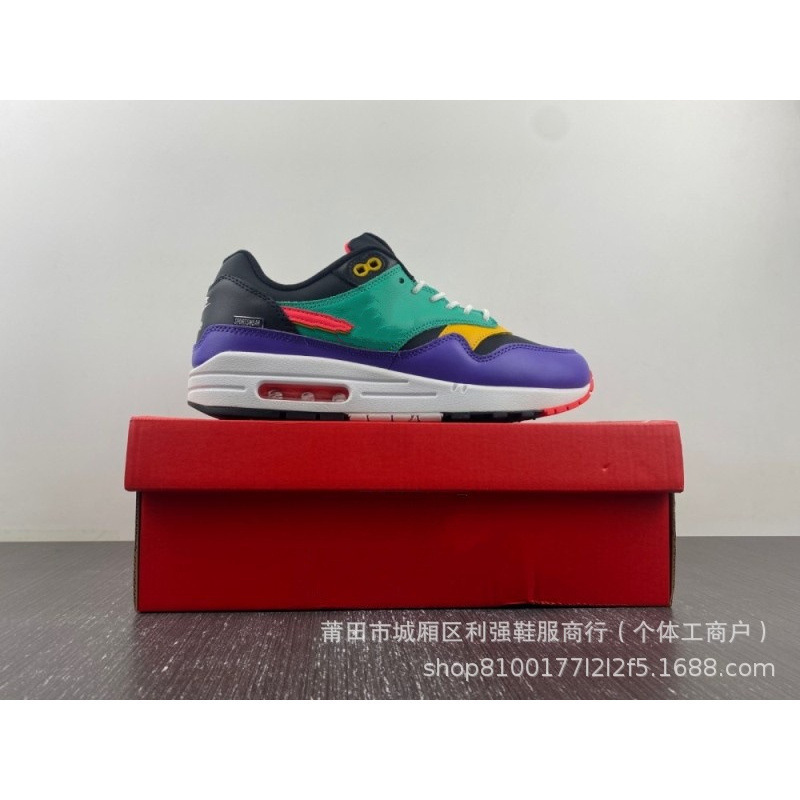 純正オリジナル TS X エア マックス 1 コーデュロイ レインボー イエロー インバーカーブ カーキ 高品質貿易靴|undefined