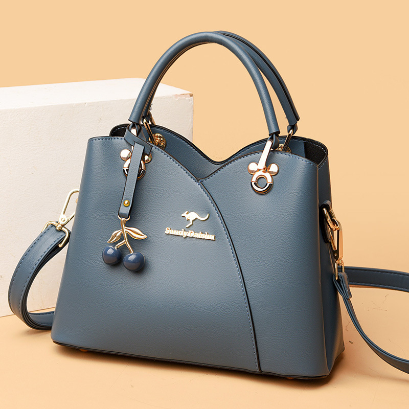 Luxury Designer Shoulder Crossbody Bag for Women, Large Capacity Shopper Brand Messenger Handbag, Women's Layered Soft Leather Handbag