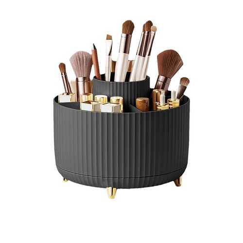 Cosmetic Storage Box Desk Rotating Pen Holder, Luxurious and High-End Plastic Shelf, Combining Makeup Brush Storage Cabinet