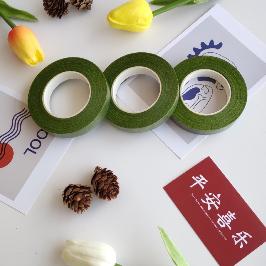 Venta directa de fábrica cinta floral 27 m cinta de varilla de flor al por mayor cinta de papel crepé cinta floral DIY producción