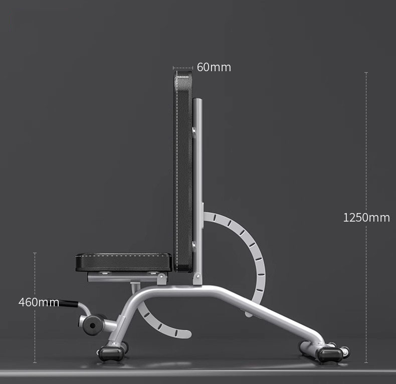 Taburete con mancuernas multifuncional, taburete de banca con barra comercial para el hogar, gimnasio ajustable, cintura y abdomen, equipo de fitness deportivo