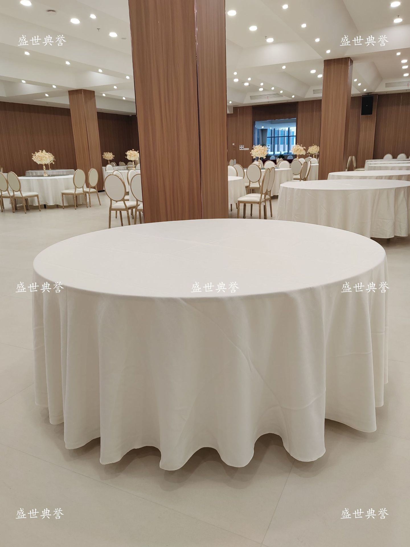 宁波厂家直销餐饮布草酒店宴会厅台布餐厅婚宴纯色桌布家宴圆桌布详情1