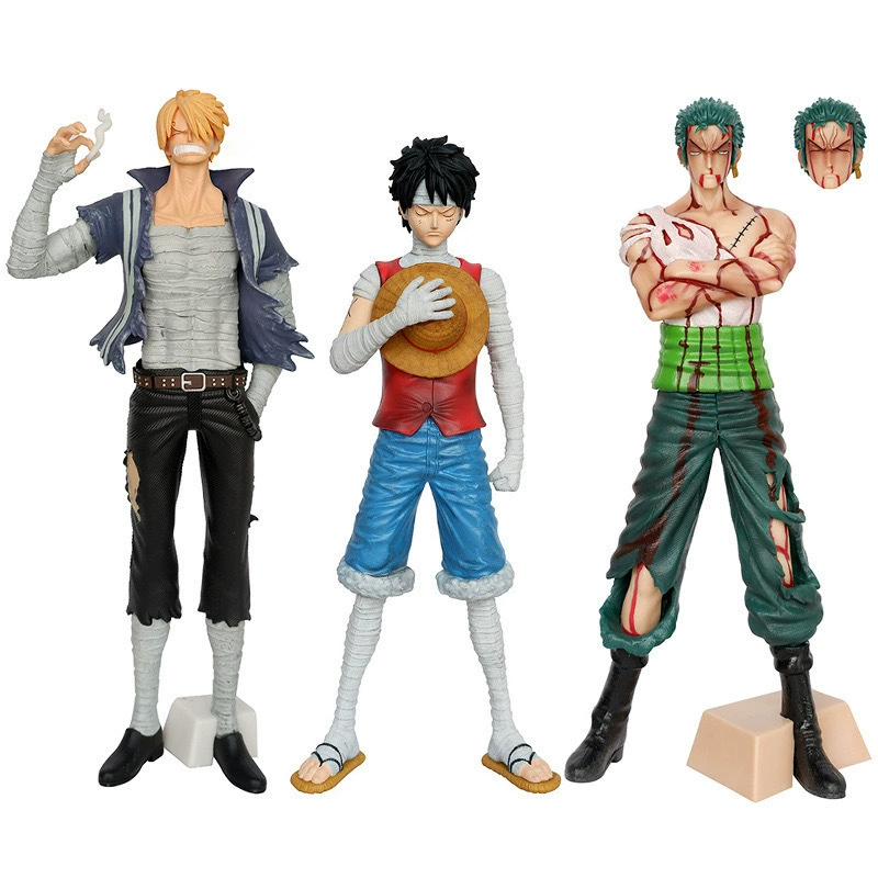Серьезно раненый Зоро, известная сцена из One Piece, карикатурная фигура Касимы Сандзи, настольная миниатюра-орнамент повязка Лuffy
