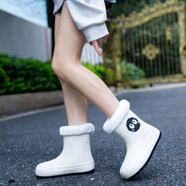新款时尚保暖雨鞋女冬防滑低帮防水鞋水靴低筒雨靴洗车厨房户外鞋