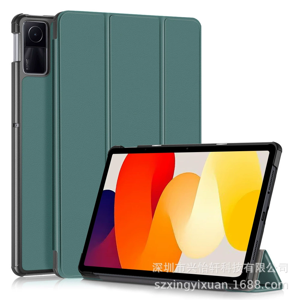 Подходящий чехол для планшета Redmi Redmi Pad SE 11-дюймовый защитный чехол из кожи с тройной% скидкой 2023