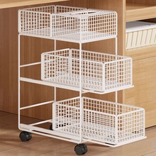 办公室桌下置物架书架子落地抽屉式书包收纳柜移动工位神器小推车