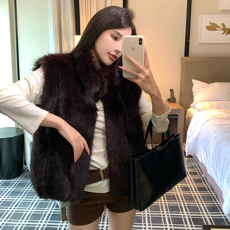 Fox Fur Vest Young Women's Coat 2025 New Autumn and Winter Retro Versatile Slimming Elegant