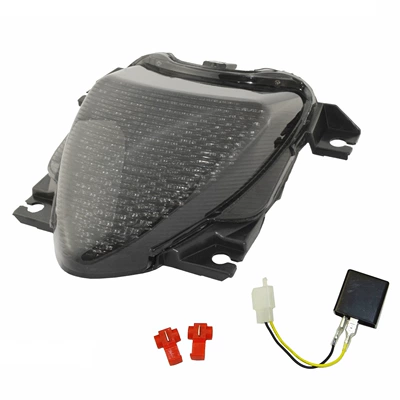 Suitable for Suzuki Boulevard M109R VZR1800 modified motorcycle rear tail light steering brake integrated (Motorcycle tail) - smoky-black