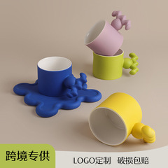 Handmade Porcelain Mug Ins Coffee Cup High-Value Gift Box Set for Couples' Gifts