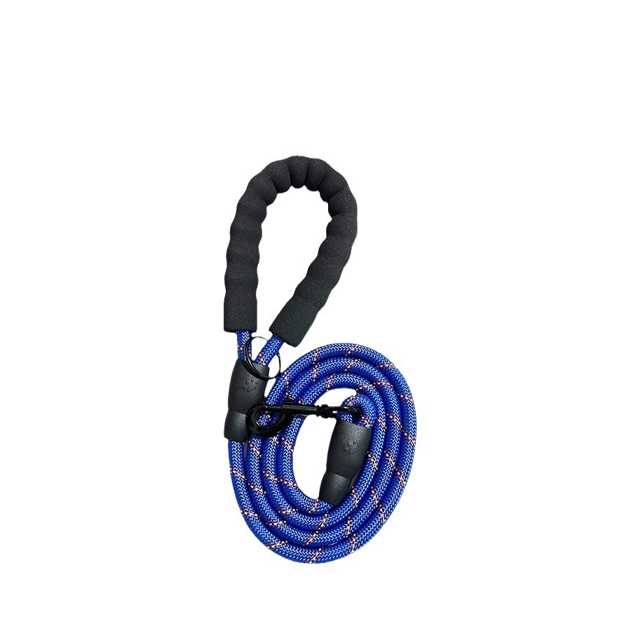 Nachtreflektierende Nylon-Rundleine mit Schaumstoff-Zugband für mittlere und große Hunde, mehrfarbig_voghion.com