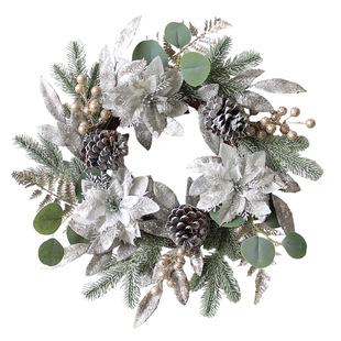 2025 Cross-Border New Christmas Garland Eucalyptus Green Plant Pe Decorative Garland Door Decoration Window Decoration Amazon