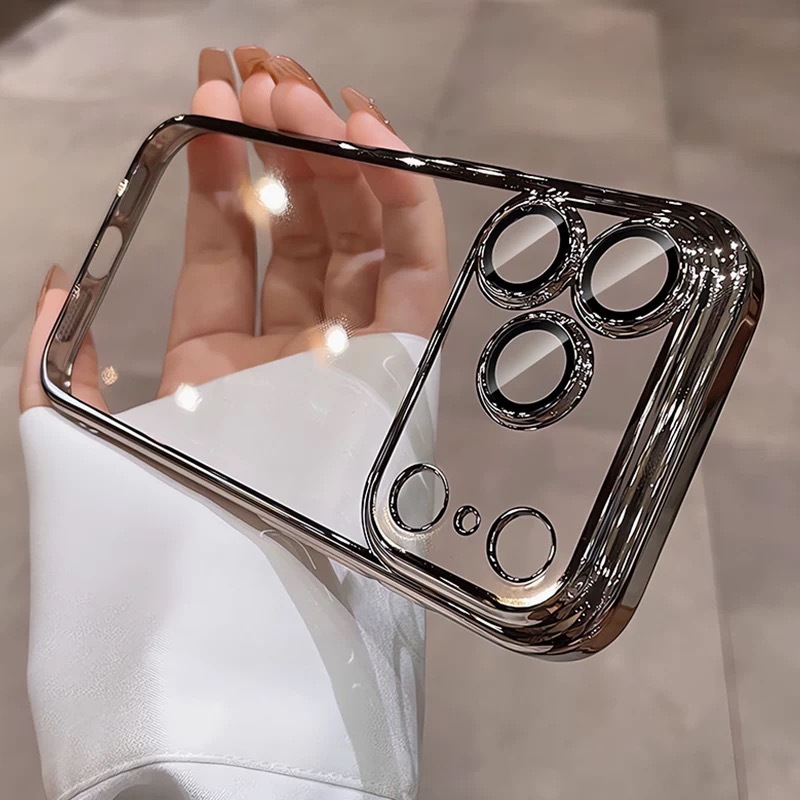 适用苹果17PROMAX手机壳PC电镀玻璃镜头膜iPhone16全包防摔保护套|undefined