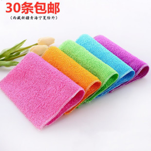 Wholesale dish towel double-layer non-stick bamboo fiber dishwashing cloth wiping kitchen and bathroom towel stall dish towel supply