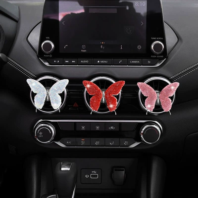 Car Perfume Aromatherapy – Butterfly-Shaped Diamond-Encrusted Air Vent Fragrance
