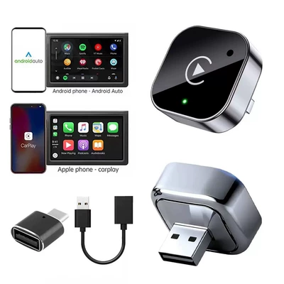 Cross-Border Wired-To-Wireless Carplay Simsiz CarPlay və Android Auto - k16c-comes-standard-with-adapter-usb-extension-cable