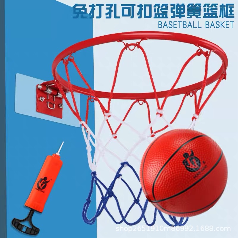 Perforación sin perforación colgando pared de baloncesto doméstico infantil al aire libre marco de baloncesto interior fábrica de juguetes para bebés al por mayor