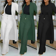 C 12804 Long Cardigan Wide Leg Pants Set ���������ȿ� �羳ר