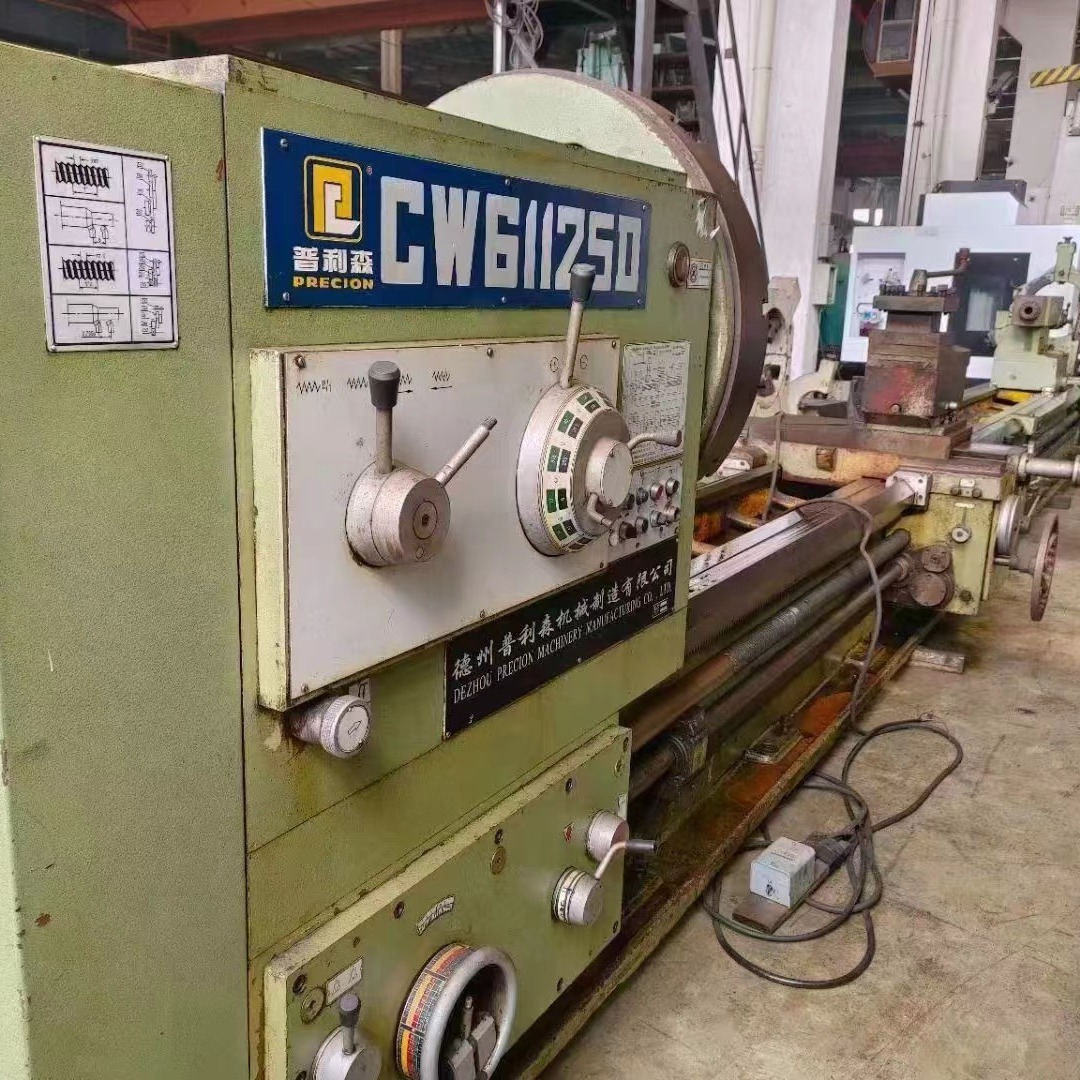 处理二手普利森CW61125Dx8米卧式车床电机功率22导轨宽:750