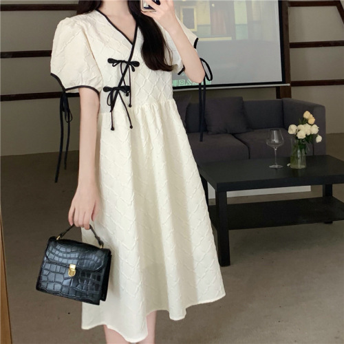 【Original Fabric + Design】2025 Summer New Design Sensory Improvement Cheongsam High-Waist Slimming A-Line Dress