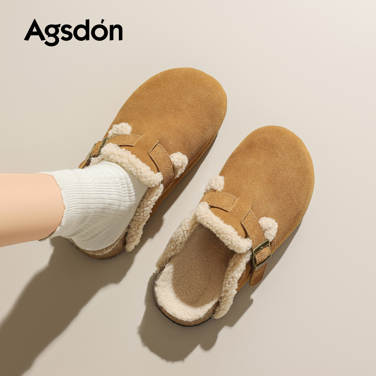 2026 nuevos zapatos de primavera de un pie con una base gruesa zapatillas de cabeza de bolco de mujer Bocken