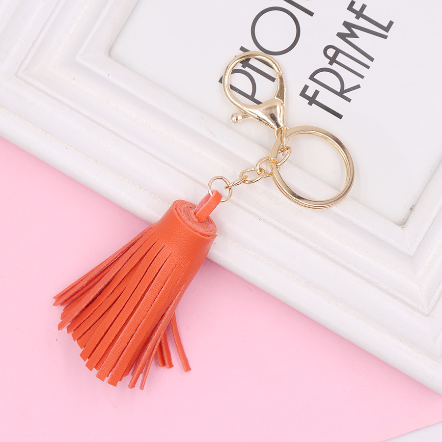 5cm cuero borla llavero moda pu cuero bolsa equipaje colgante Ropa Accesorios accesorios de cuero al por mayor