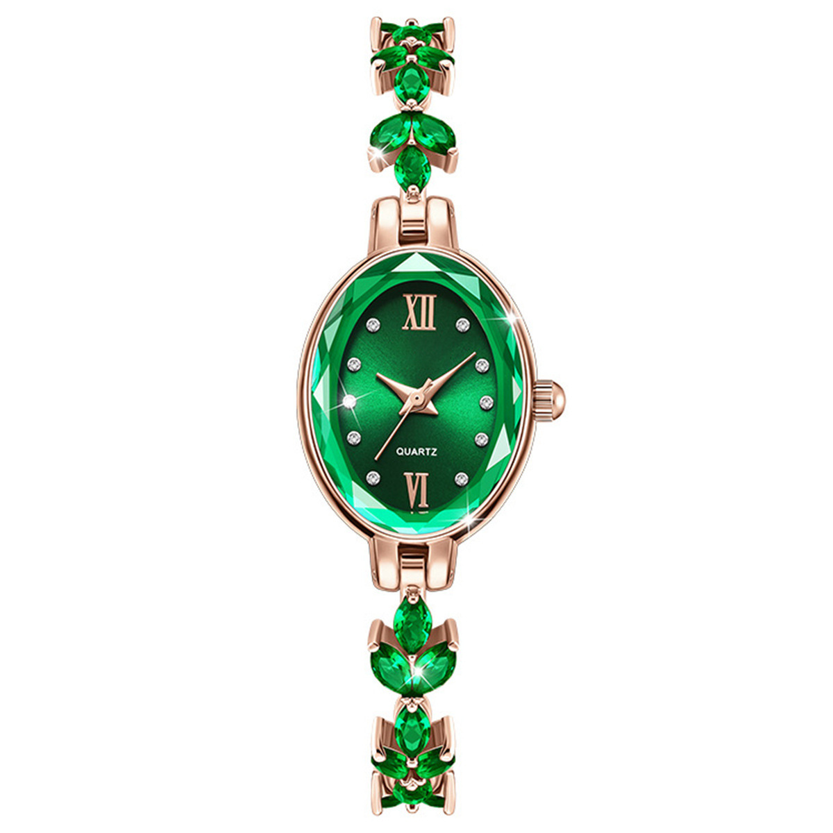 Foreign trade best selling fashion diamond leaf ladies watch women's watch quartz watch bracelet manufacturers in stock a generation of hair