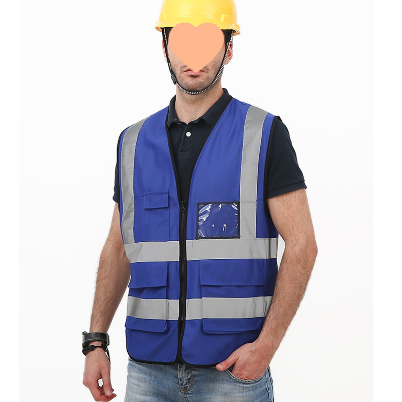 chaleco reflectante chaleco de construcción fluorescente sanitario trabajador construcción de seguridad nocturna ropa chaqueta de viaje nocturno fijo