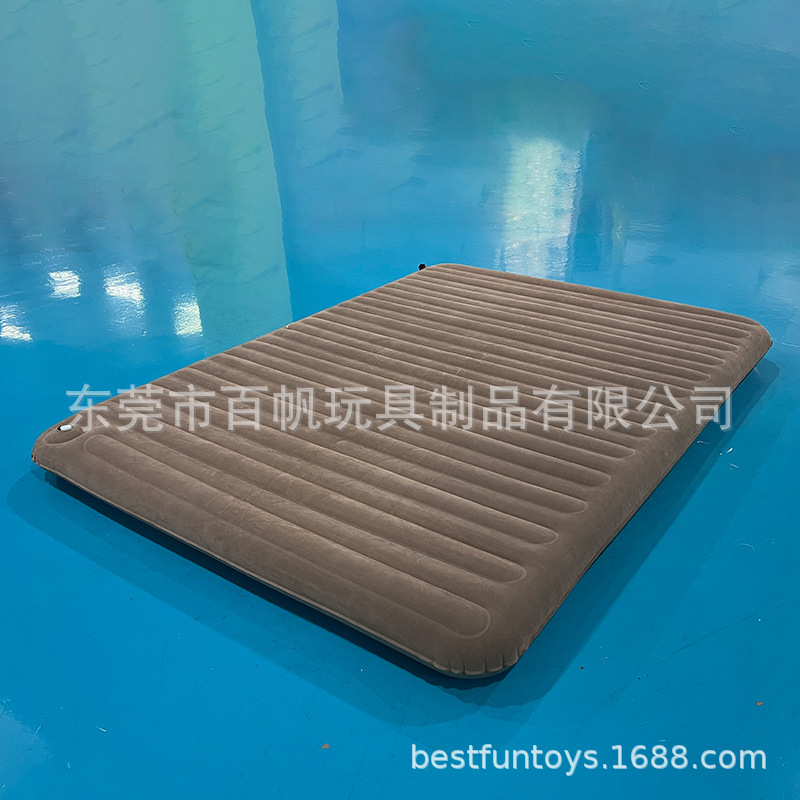 Flocking extra large size inflatable mattress built-in foot air pump tent air bed Travel Air cushion empty outdoor camping