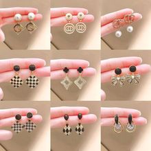 韩国新款气质时尚蝴蝶结爱心耳环高级感百搭几何网红轻奢耳饰批发