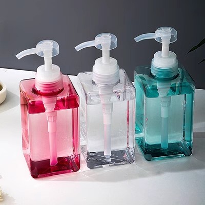PETGハンドソープローションボトル四方瓶シャンプー角笛ボトル化粧品旅行収納ボトルプレス分注ボトル|undefined