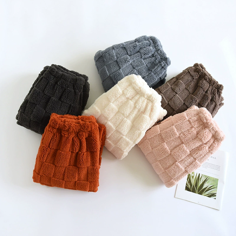 Пижамные брюки, женские зимние теплые брюки с коралловым флисовым замком, утепленные свободные мужские и женские повседневные домашние брюки больших размеров на флисовой подкладке