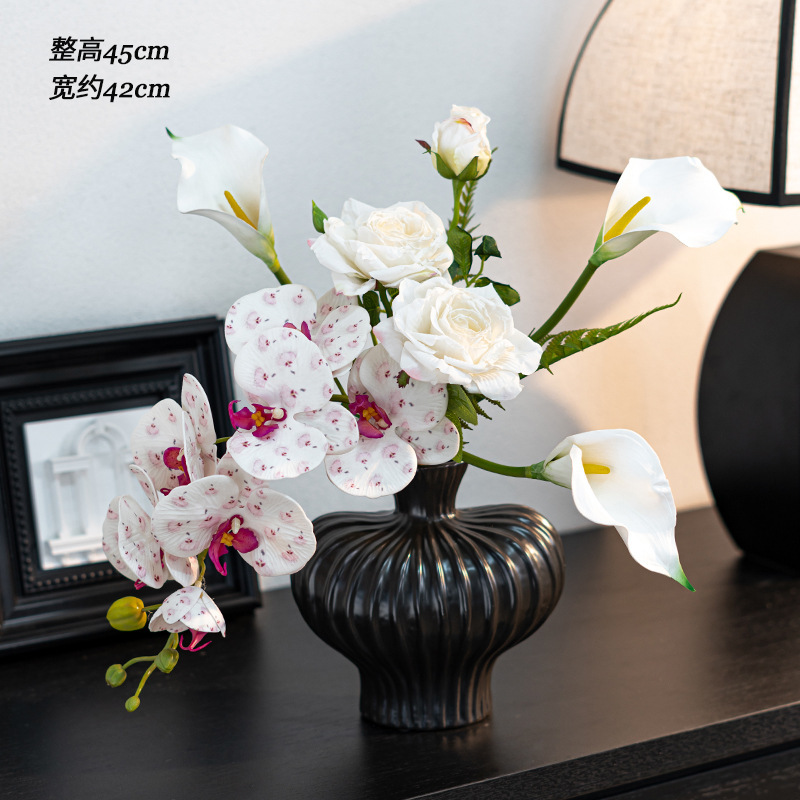メーカー卸売デザイン胡蝶蘭造花花束リビングルームの装飾品造花装飾花テーブルフラワーアレンジメント|undefined